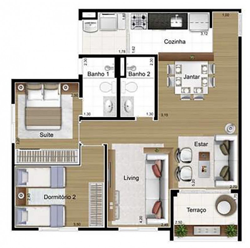 Apartamento à venda Vila Andrade com 73m² e 2 quartos por R$ 550.000 - 1112678999-f1c878c3-416e-498e-b801-62055d0bf074.jpeg