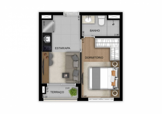 imóvel com 28m²