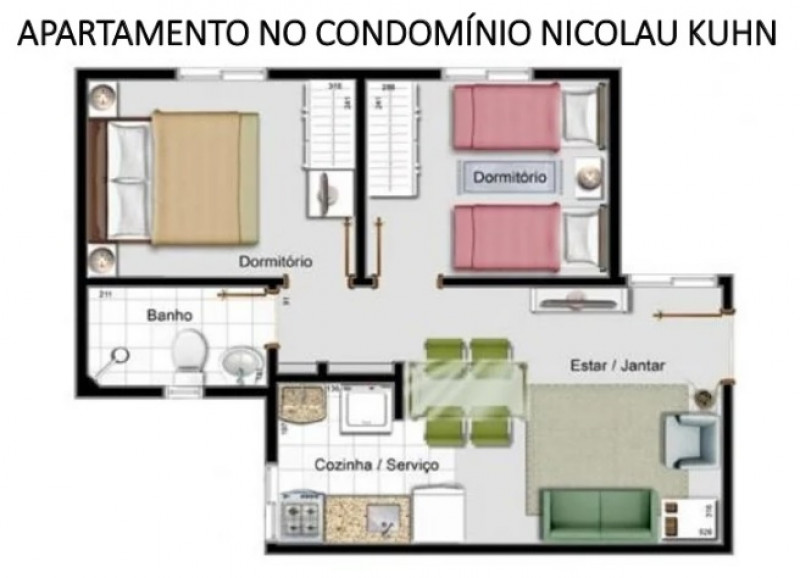 Apartamento à venda Pasqualini com 36m² e 2 quartos por R$ 110.000 - 1838206377-apartamento-planta-baixa.jpg