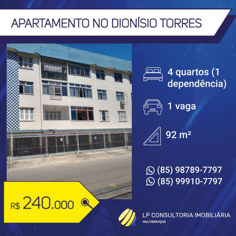 Apartamento à venda Joaquim Távora (Fortaleza) com 91m² e 4 quartos por R$ 240.000 - 1366932397-post-frente.jpeg