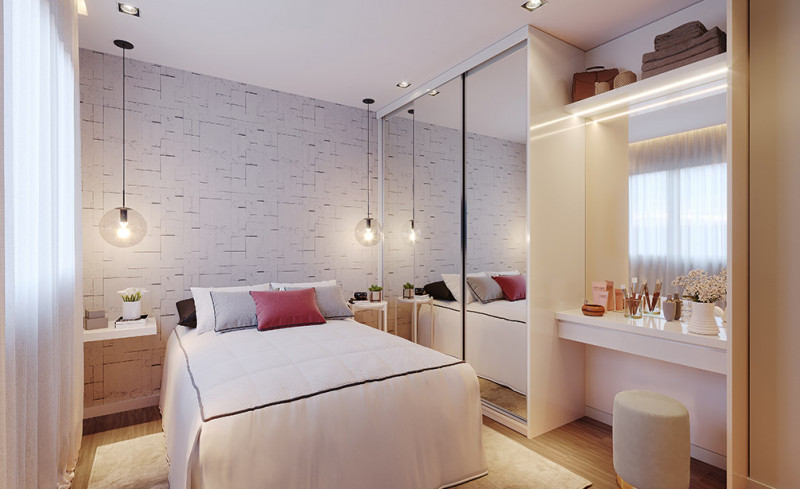 Apartamento à venda Cidade São Mateus com 44m² e 2 quartos por R$ 305.000 - 1927696522-vista-parki-quarto-casal-lr.jpeg