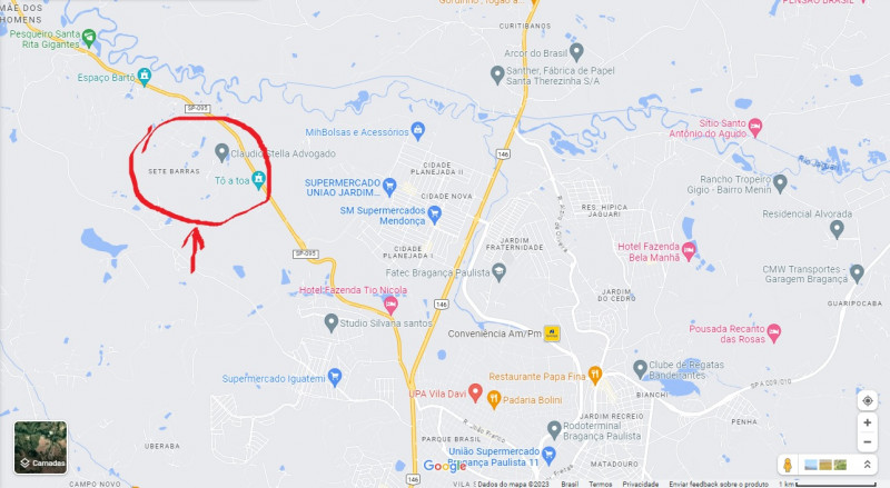 Chácara à venda Bairro Sete Barras com 4600m² e 3 quartos por R$ 1.100.000 - 29012807-localizacao.jpg