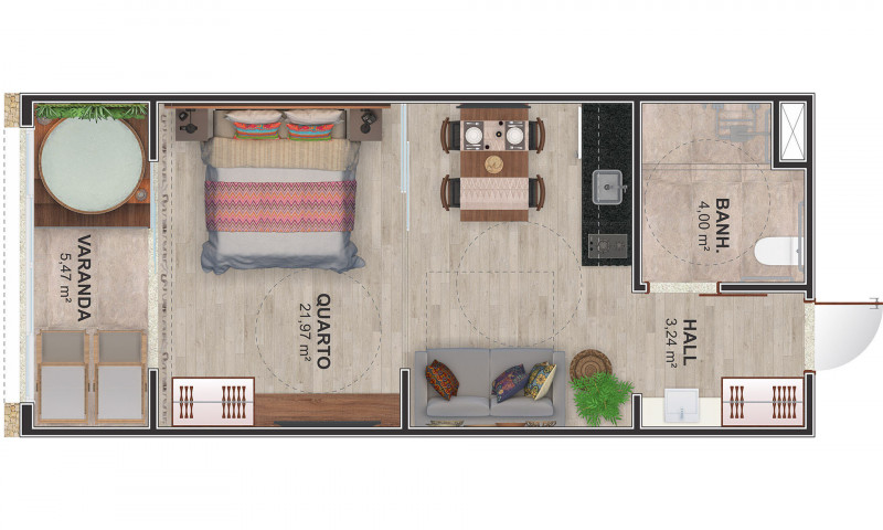 Apartamento à venda Centro com 38m² e 1 quarto por R$ 200.000 - 776588124-5.jpg