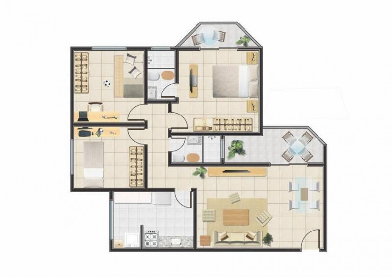 Apartamento à venda Centro com 86m² e 3 quartos por R$ 365.000 - 1592255128-planta-elegance.jpg