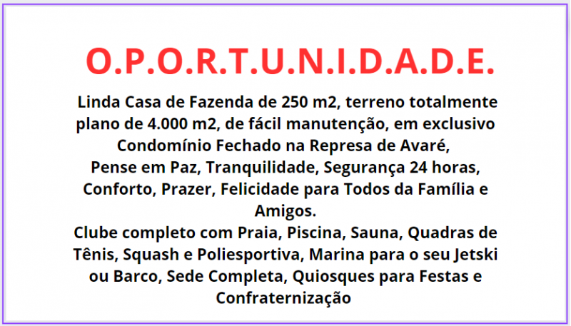 Casa de condomínio à venda Centro com 250m² e 3 quartos por R$ 1.500.000 - 1169517237-titulo-casa-avare-2023-oportunidade.png