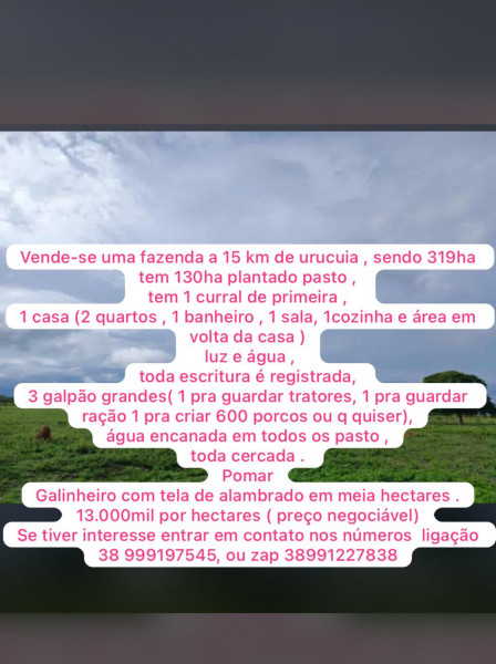 imóvel com 319m² - Centro - Urucuia