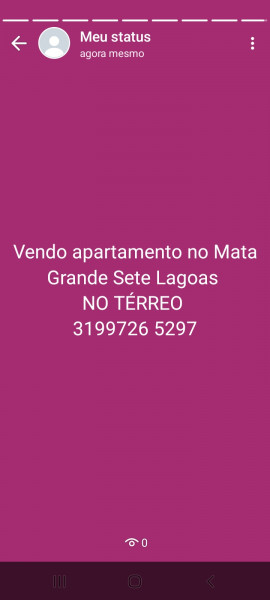 imóvel com 45m² - Mata Grande - Sete Lagoas