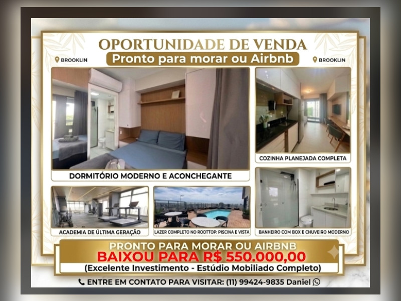 imóvel com 30m² - Brooklin Paulista - São Paulo