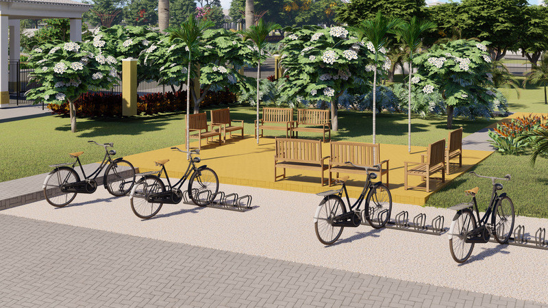 Terreno à venda Jardim Flamboyant com 200m² e 1 quarto por R$ 230.000 - 1810748469-bicicletario.jpeg