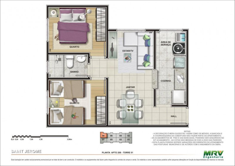 Apartamento à venda Jardim Ângela (Zona Leste) com 44m² e 2 quartos por R$ 220.000 - 1154603302-planta-baixa.jpg