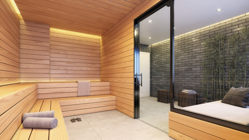 Apartamento à venda Veleiros com 38m² e 2 quartos por R$ 300.000 - 924846832-sauna.jpg