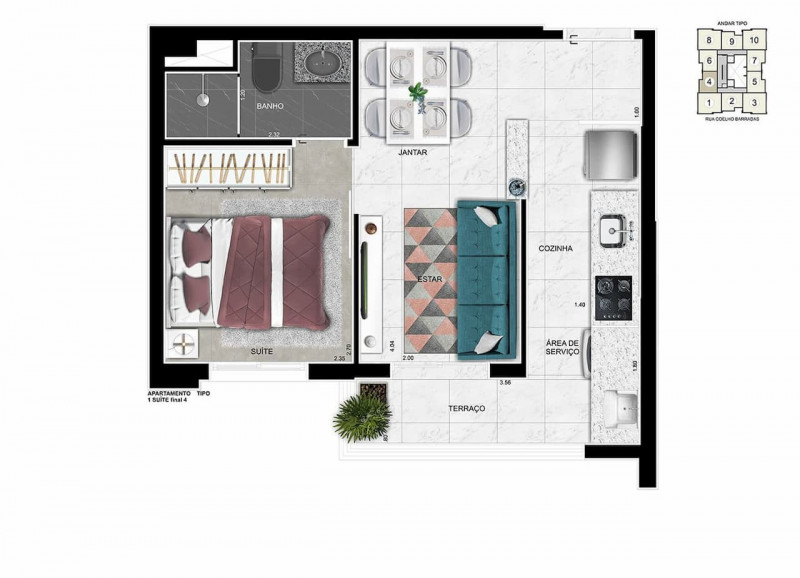 Apartamento à venda Parque da Vila Prudente com 32m² e 1 quarto por R$ 360.000 - 1437396187-planta.jpg