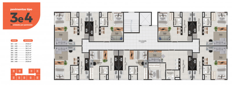 Apartamento à venda Cidade Universitária com 31m² e 1 quarto por R$ 300.000 - 1301065414-planta-21.jpg