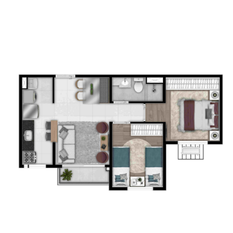 Apartamento à venda Setor Sudoeste com 42m² e 2 quartos por R$ 50.000 - 245062078-planta-2-quartos-com-varanda-now-praca-c8.png