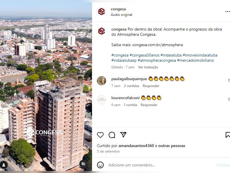 Apartamento à venda Jardim Dom Bosco com 67m² e 2 quartos por R$ 849.000 - obra-atmosphera-congesa.JPG