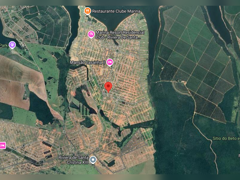 Terreno à venda Terras de Santa Cristina XIII Setor Marina com 450m² e 1 quarto por R$ 25.000 - mapa-riviera-de-santa-cristina-xiii-marina-qz-008-satelite-google-maps-000.PNG