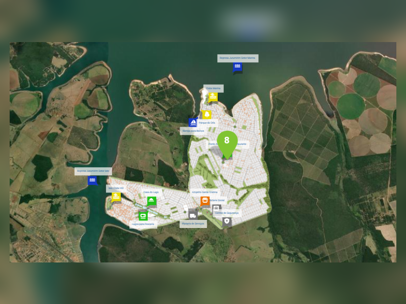 Terreno à venda Terras de Santa Cristina XIII Setor Marina com 450m² e 1 quarto por R$ 25.000 - mapa-riviera-de-santa-cristina-xiii-marina-qz-008-satelite-google-maps-000a.PNG