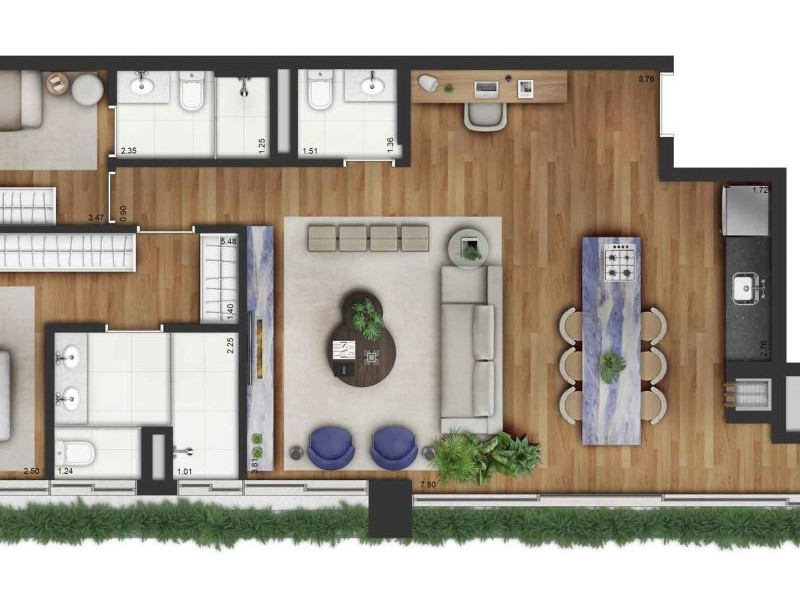 Apartamento à venda Campo Belo com 105m² e 3 quartos por R$ 1.640.000 - planta-ampliado.jpg