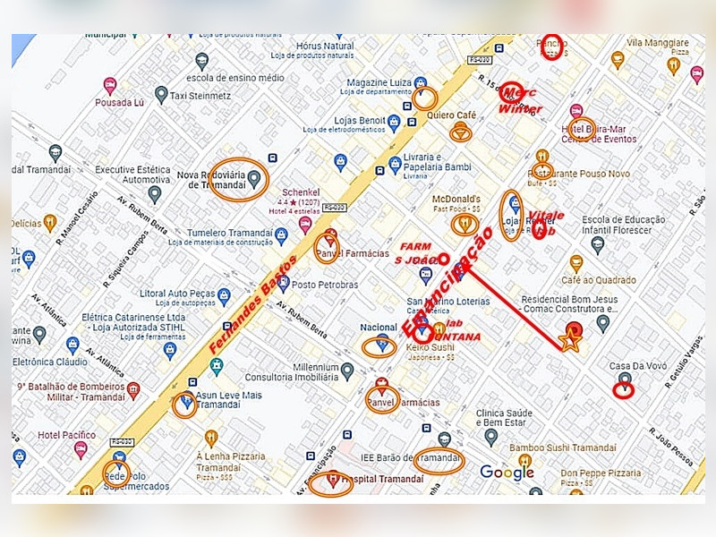 Casa à venda Tramandaí com 625m² e 6 quartos por R$ 1.500.000 - a-mapa-pontos-refer-crte.jpeg