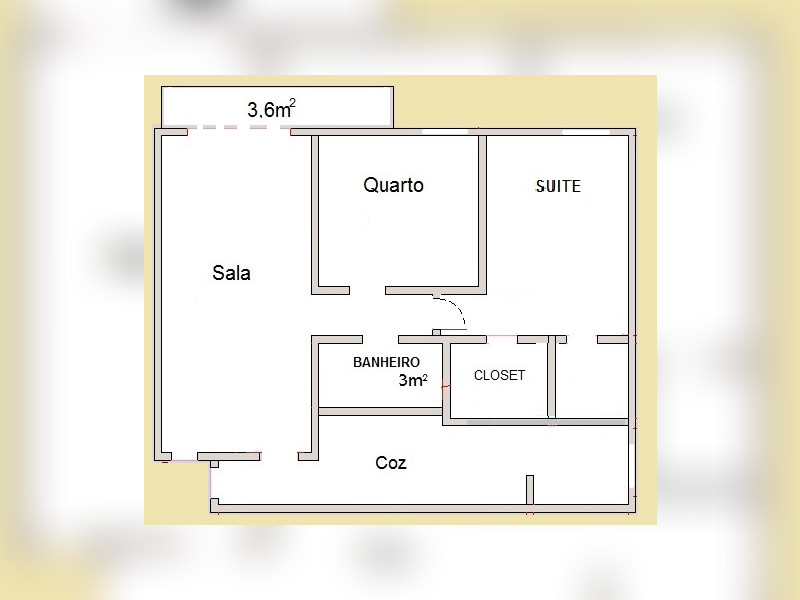 Apartamento à venda Rio Comprido com 70m² e 2 quartos por R$ 400.000 - planta-com.jpg