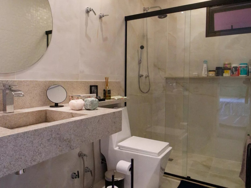 Apartamento à venda Jardim Londrina com 96m² e 2 quartos por R$ 650.000 - banheito-suite-hospedes-3.jpeg