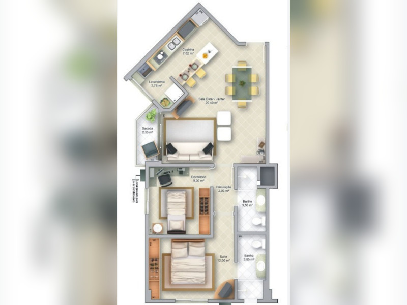 Apartamento à venda Campinas com 83m² e 2 quartos por R$ 650.000 - 1000505755.jpg