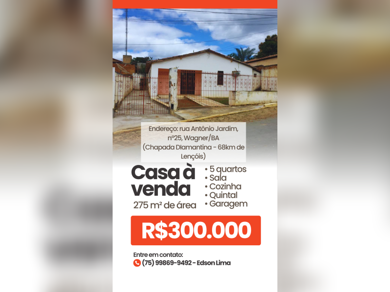 Casa à venda Centro com 275m² e 5 quartos por R$ 300.000 - casa-a-venda-para-imobiliaria-story-1.png