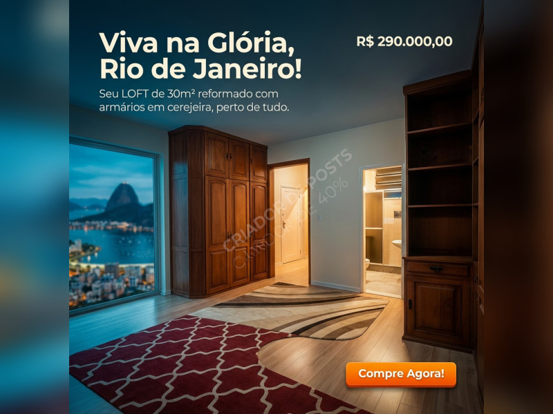 imóvel com 30m² - Gloria - Rio de Janeiro