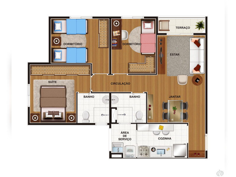 imóvel com 68m² - Palmeiras de São José - São José dos Campos