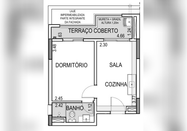 imóvel com 30m²