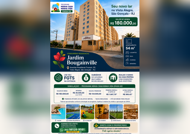 imóvel com 54m²