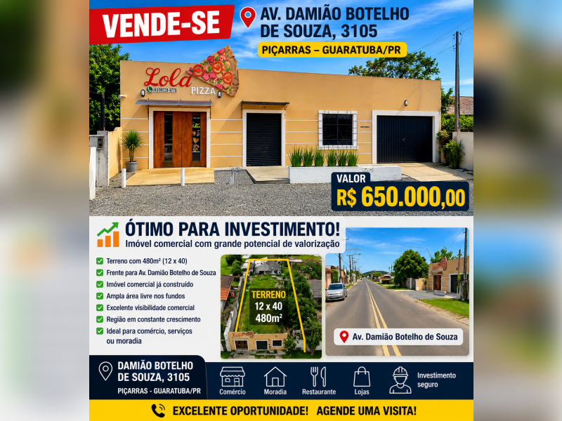 imóvel com 456m² - Centro - Guaratuba