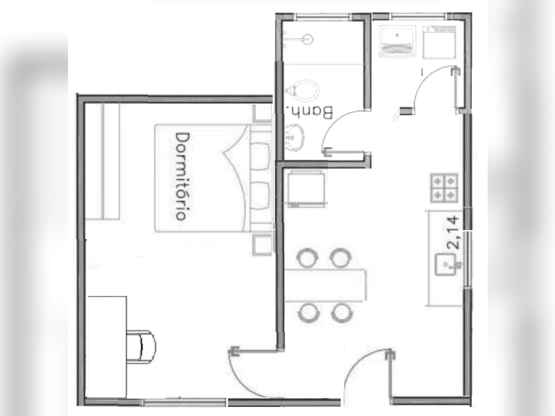 imóvel com 42m² - Coqueiros - Florianópolis