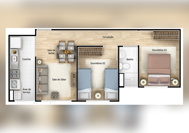 imóvel com 42m²