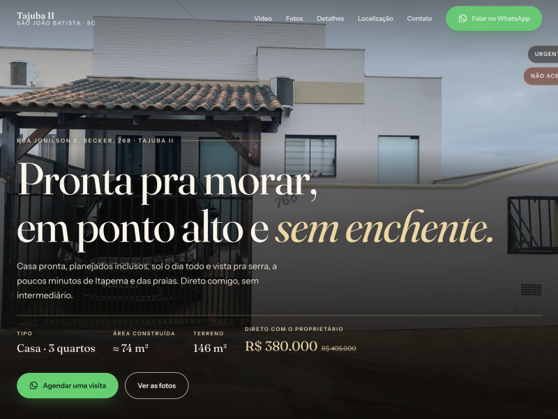 imóvel com 74m² - Centro - São João Batista
