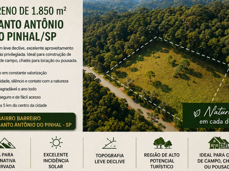 imóvel com 1850m² - Centro - Santo Antônio do Pinhal
