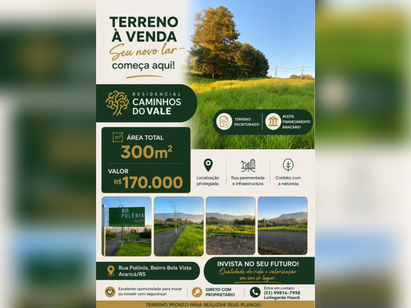 imóvel com 300m² - Campo da Brazina - Ararica