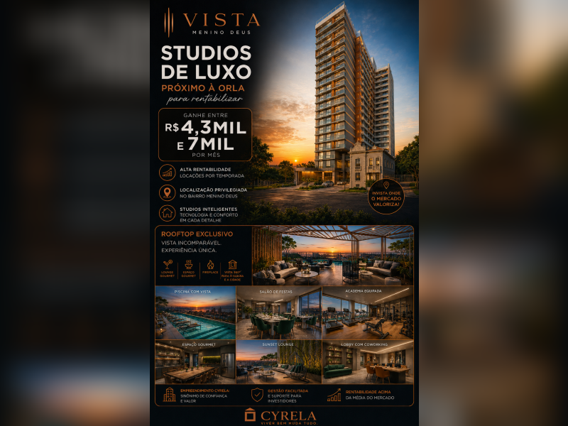 imóvel com 25m² - Menino Deus - Porto Alegre