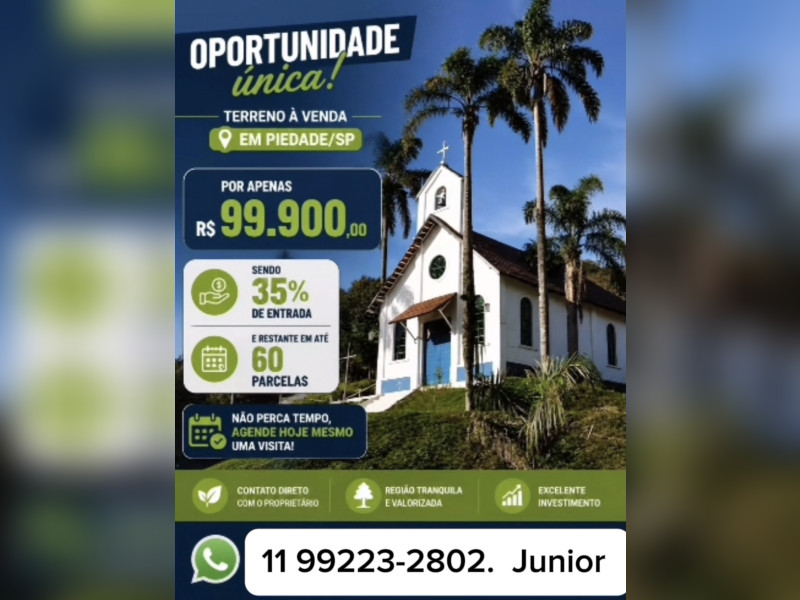 imóvel com 1000m² - Vila Élvio - Piedade