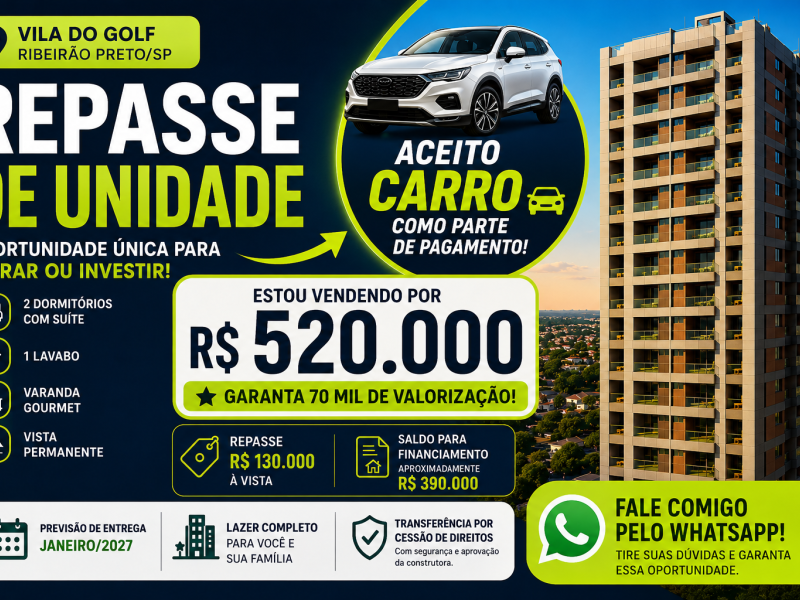imóvel com 65m² - Vila do Golfe - Ribeirão Preto