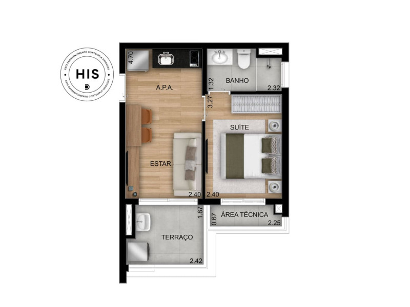 imóvel com 33m² - Vila Guilhermina - São Paulo