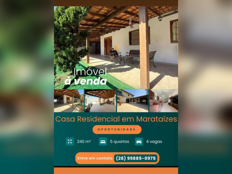 imóvel com 300m² - Centro - Marataizes