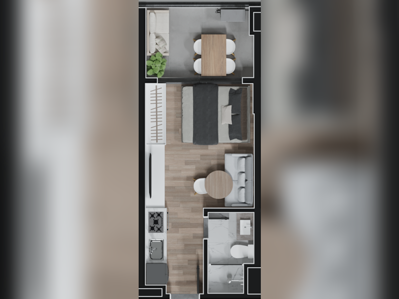 imóvel com 34m² - Rebouças - Curitiba