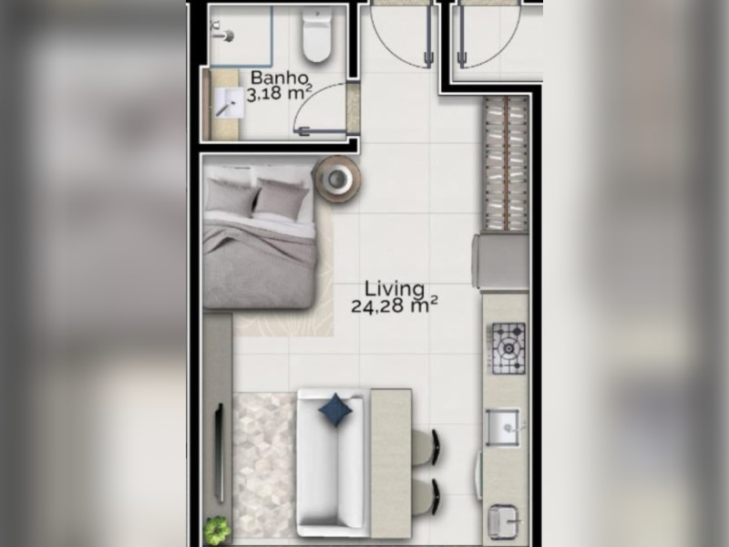 imóvel com 30m² - Cacupe - Florianópolis
