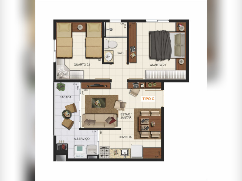 imóvel com 46m² - Setor 2 - Ibipora