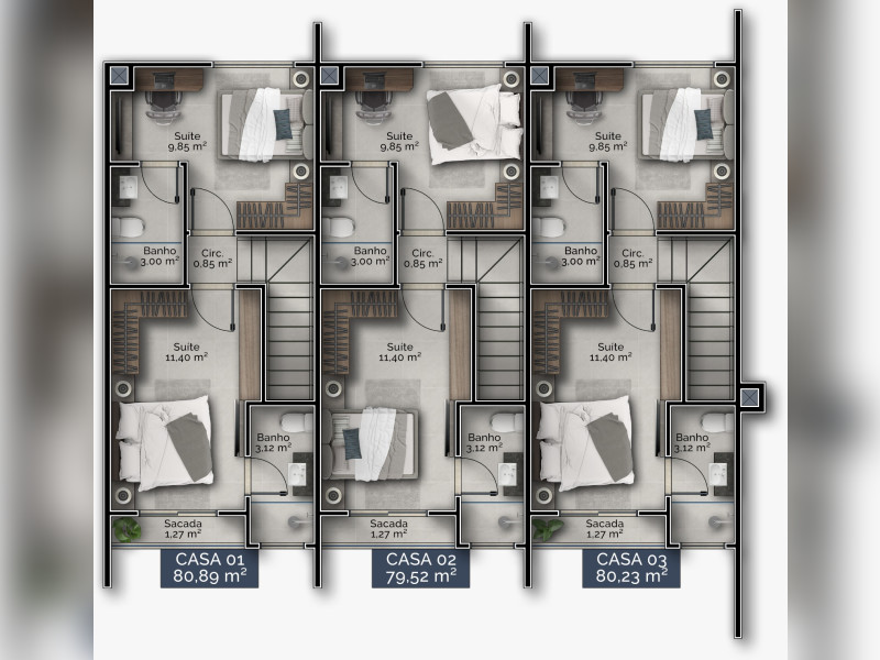 imóvel com 80m² - Gravatá - Navegantes