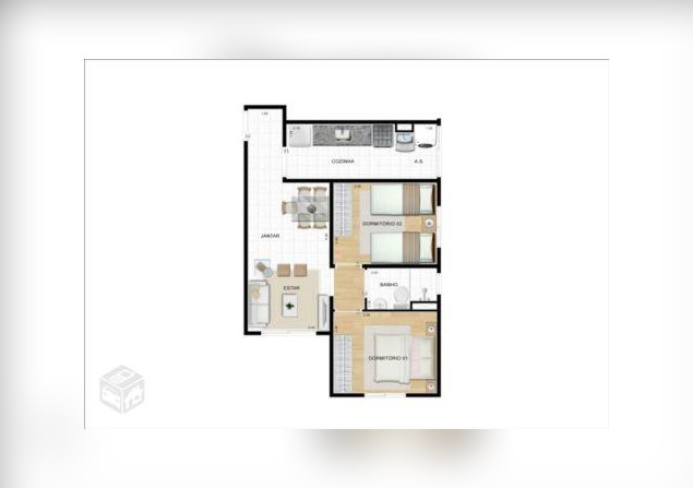 imóvel com 44m²