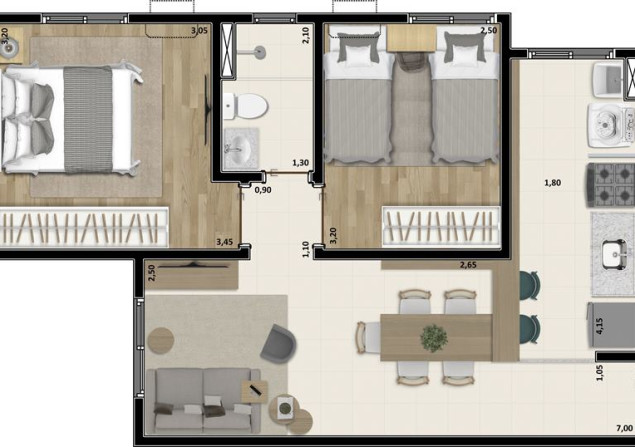 imóvel com 50m²