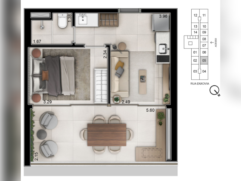 imóvel com 40m² - Chácara Santo Antônio - São Paulo