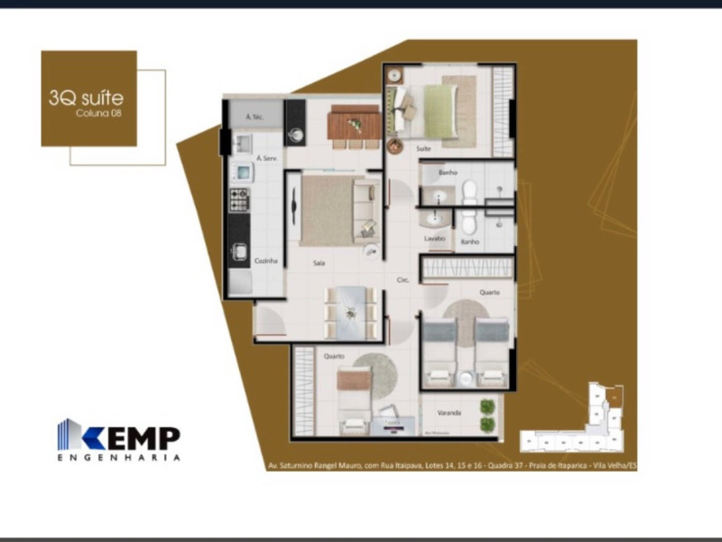 imóvel com 74m² - Praia de Itaparica - Vila Velha